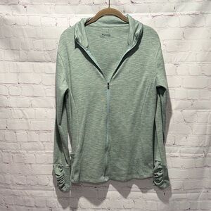 Columbia women's green Omni-Wick hooded long-sleeve Lightweight Zip‎ Up  Size XL